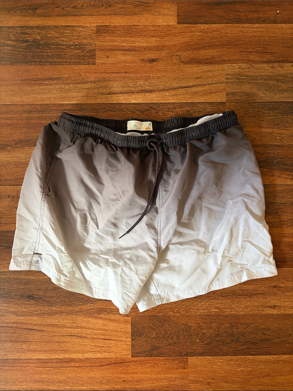 Men's Two-Tone Gray Ombre Swim Shorts